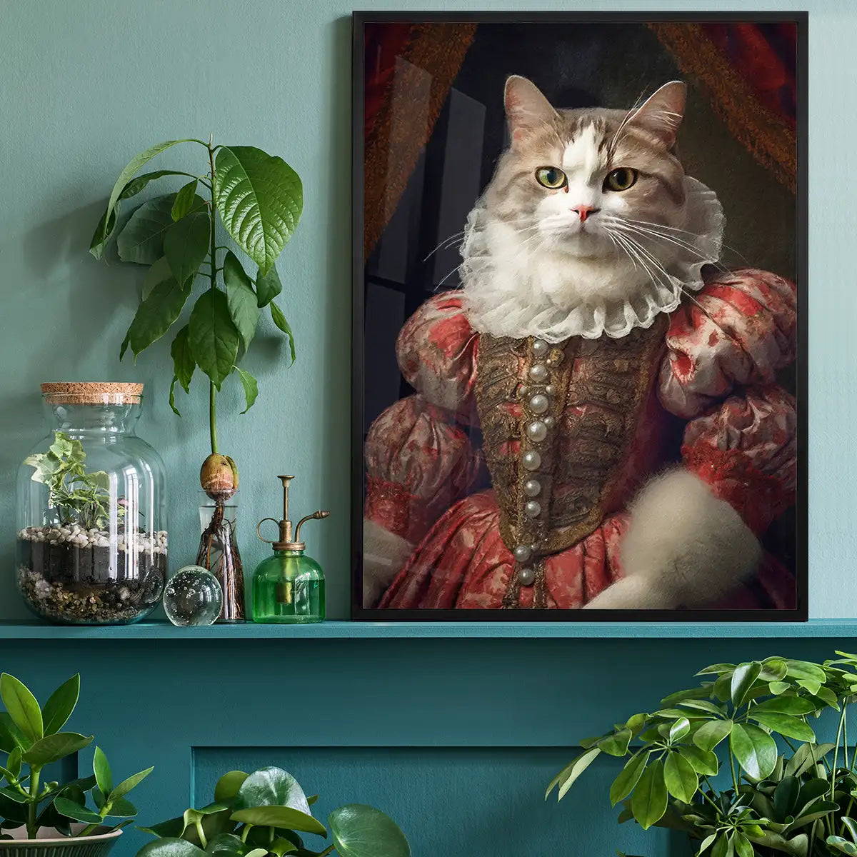 Shorthair Cat Animal Portrait Print