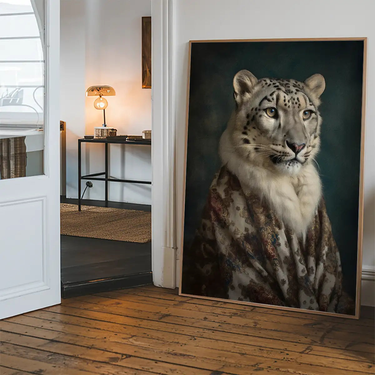Snow Leopard 1 Animal Portrait Print