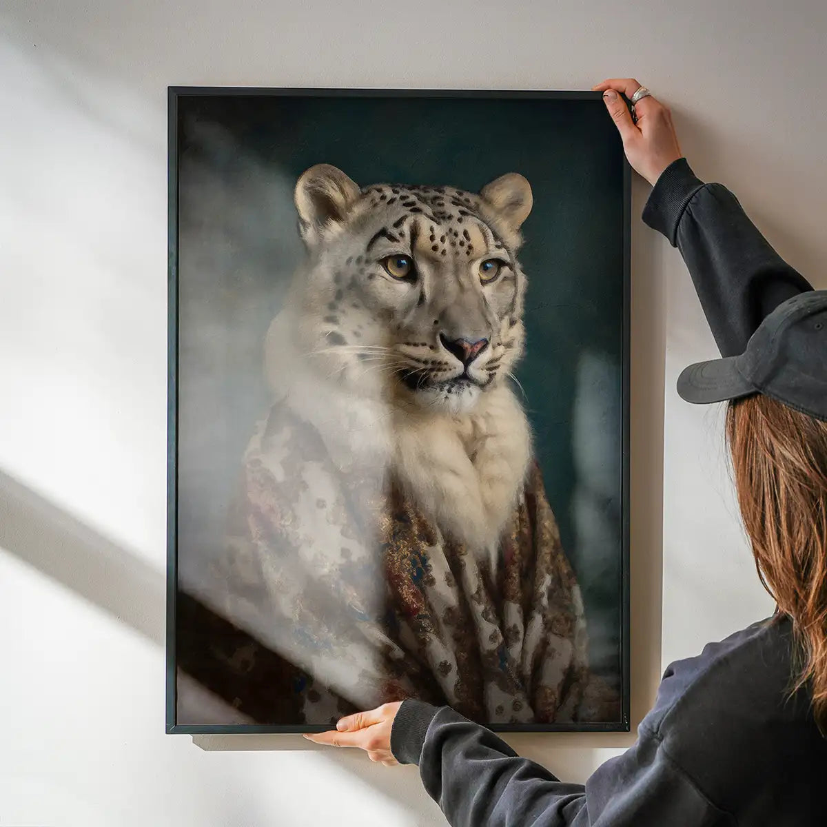Snow Leopard 1 Animal Portrait Print