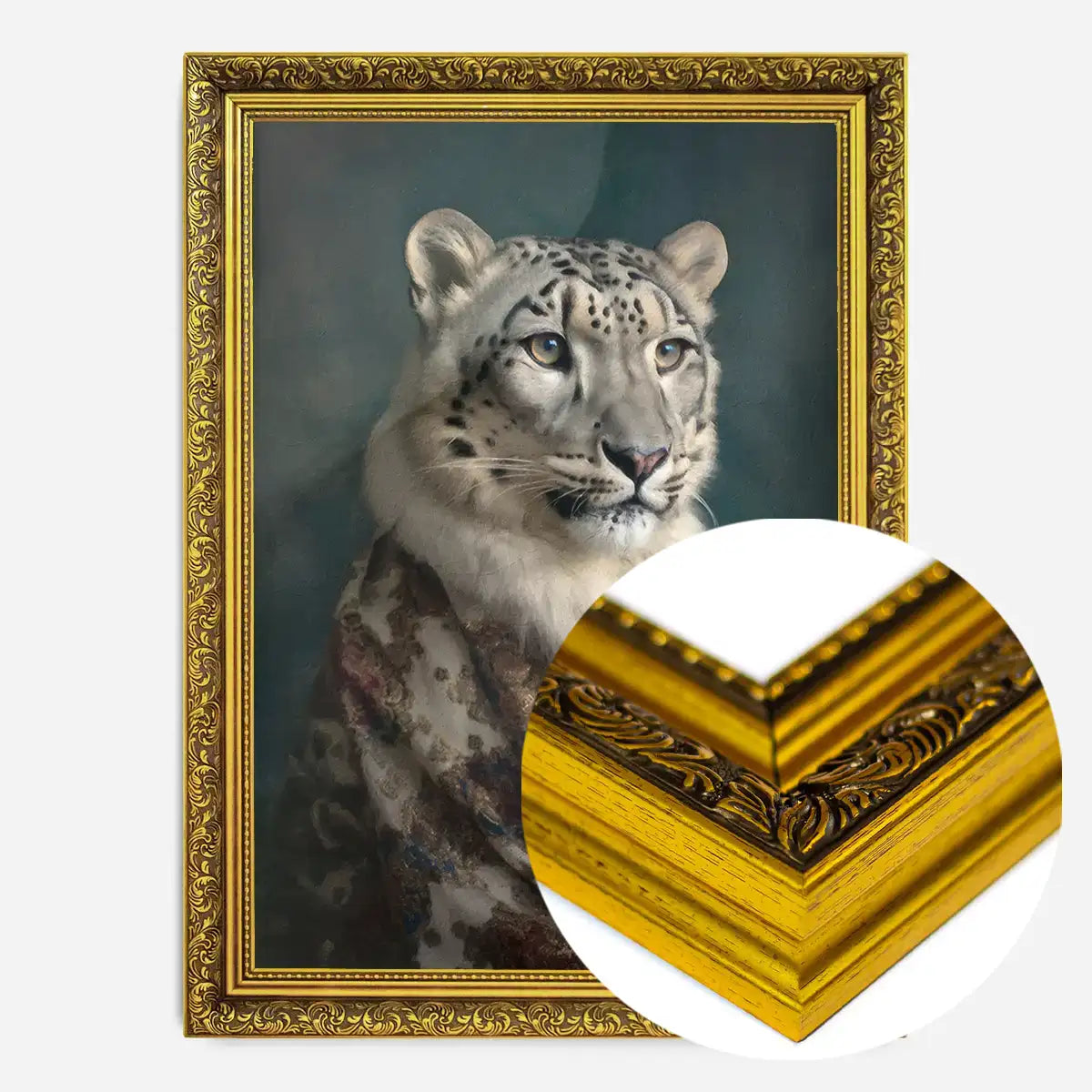 Snow Leopard 1 Animal Portrait Print