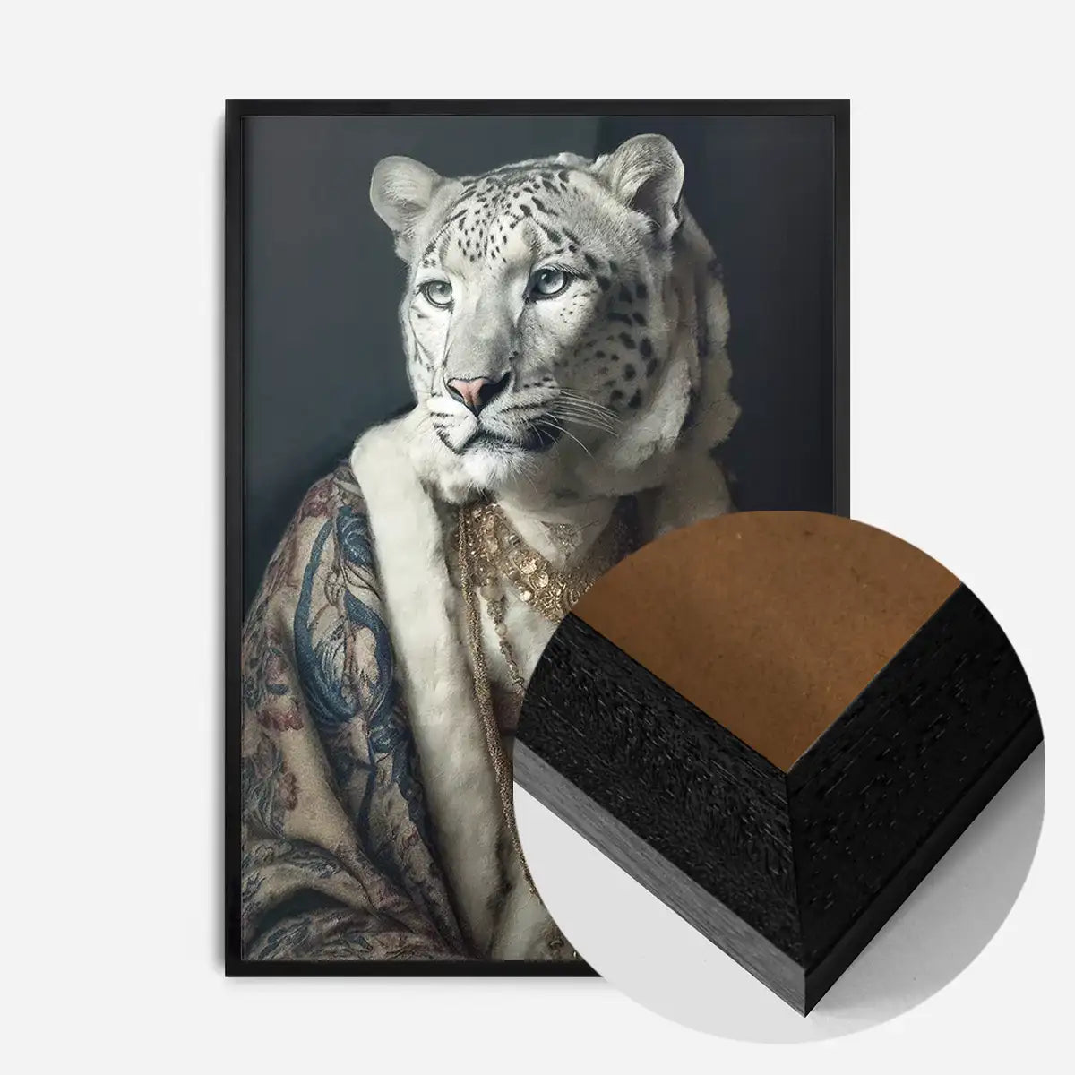 Snow Leopard 2 Animal Portrait Print