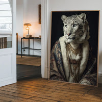 Snow Leopard 2 Animal Portrait Print