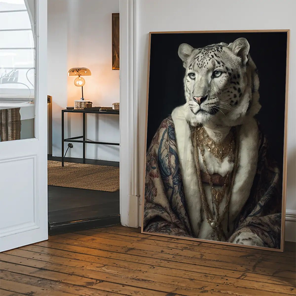 Snow Leopard 2 Animal Portrait Print