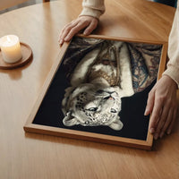 Snow Leopard 2 Animal Portrait Print