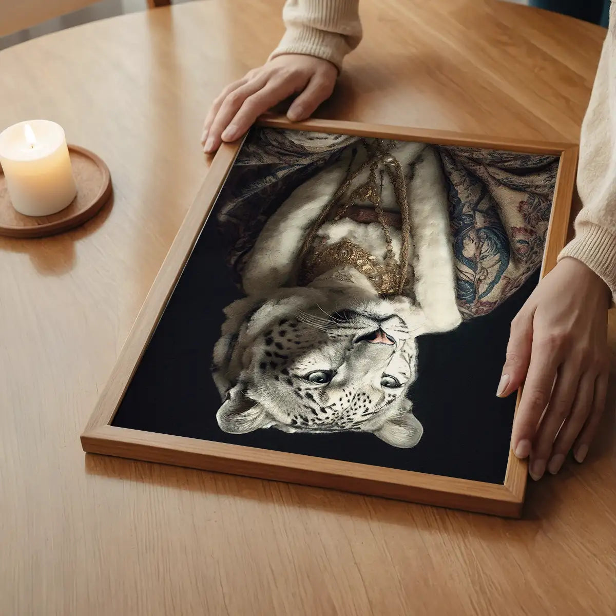 Snow Leopard 2 Animal Portrait Print