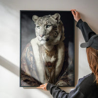 Snow Leopard 2 Animal Portrait Print