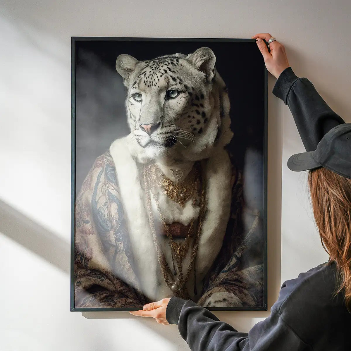 Snow Leopard 2 Animal Portrait Print