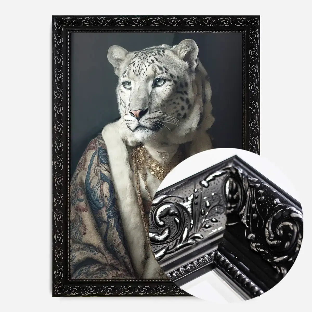 Snow Leopard 2 Animal Portrait Print
