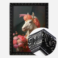 White Horse Animal Portrait Print