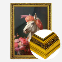 White Horse Animal Portrait Print