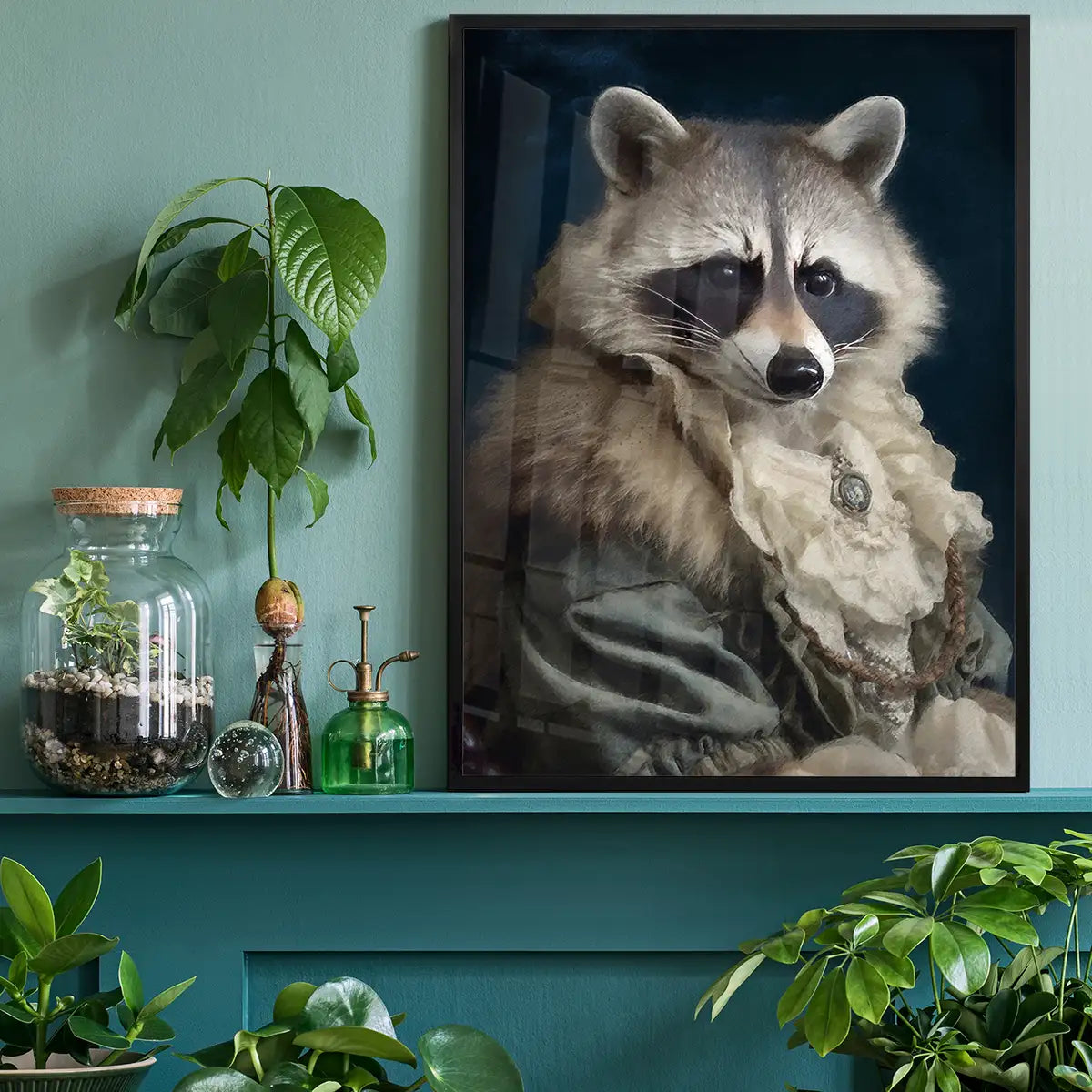 Raccoon Animal Portrait Print