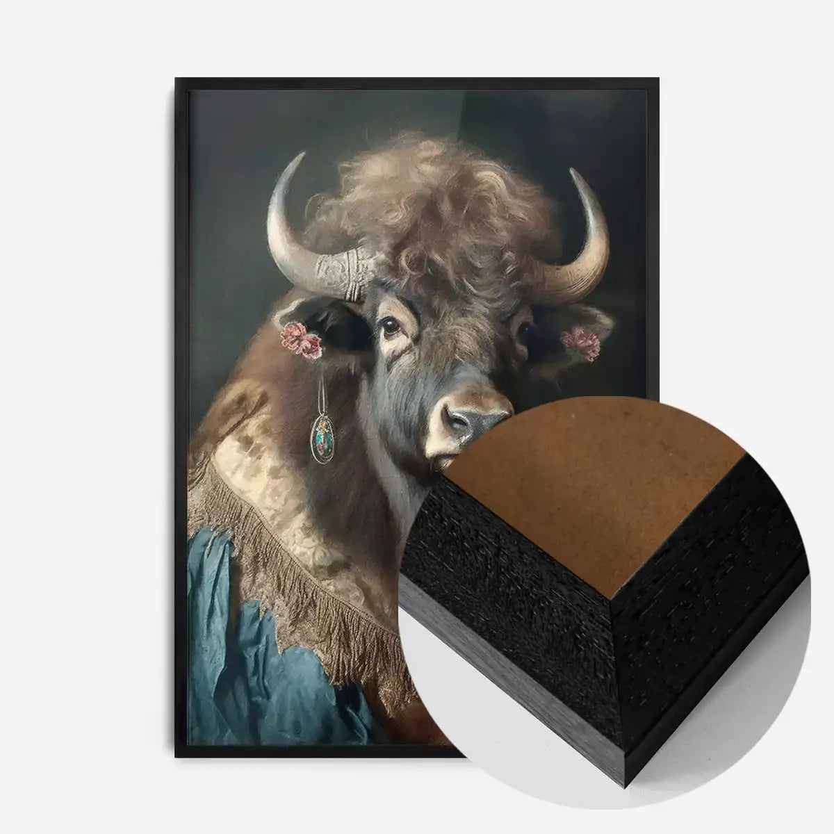 Bison Animal Portrait Print
