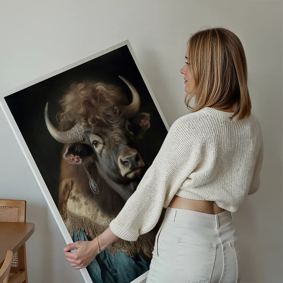 Bison Animal Portrait Print