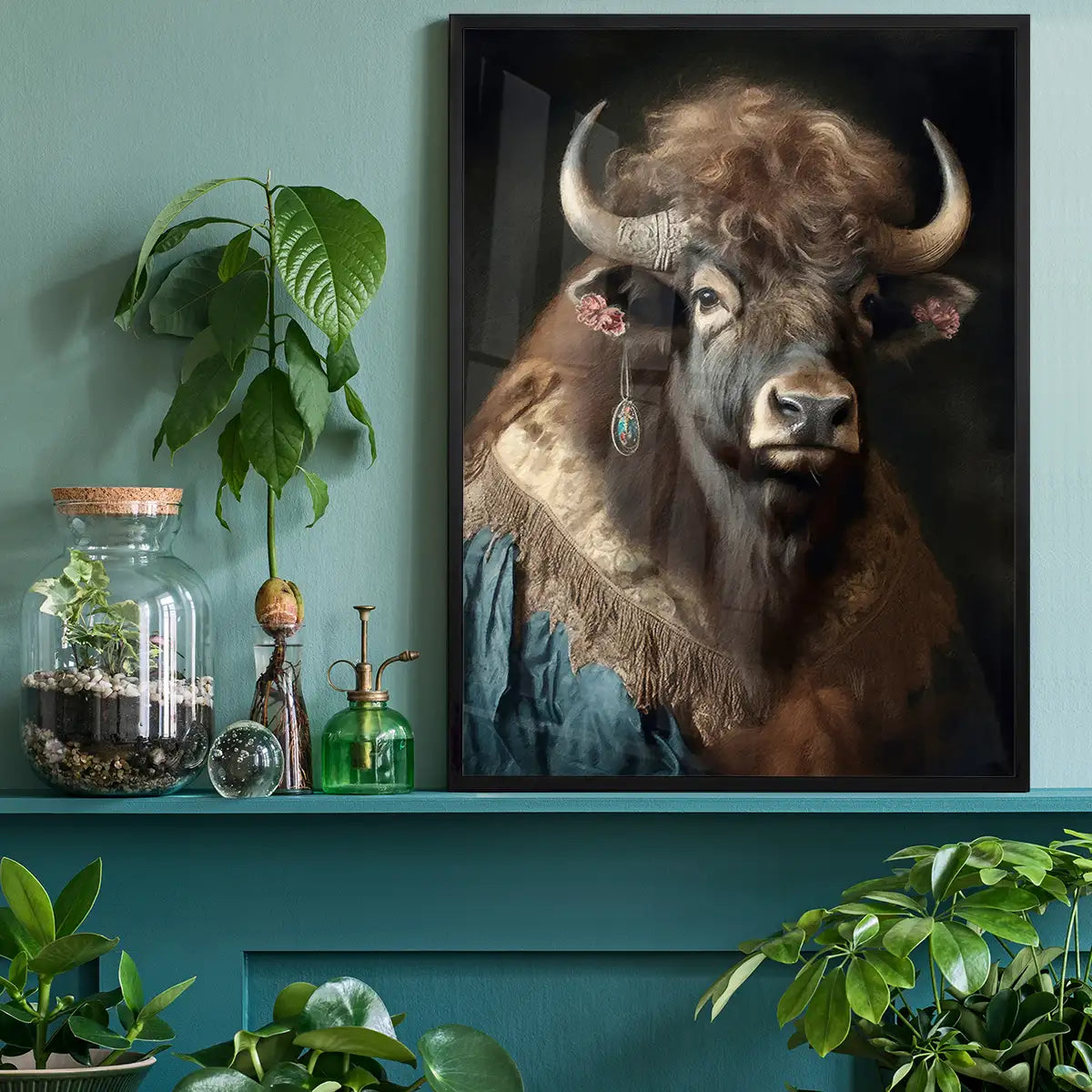 Bison Animal Portrait Print