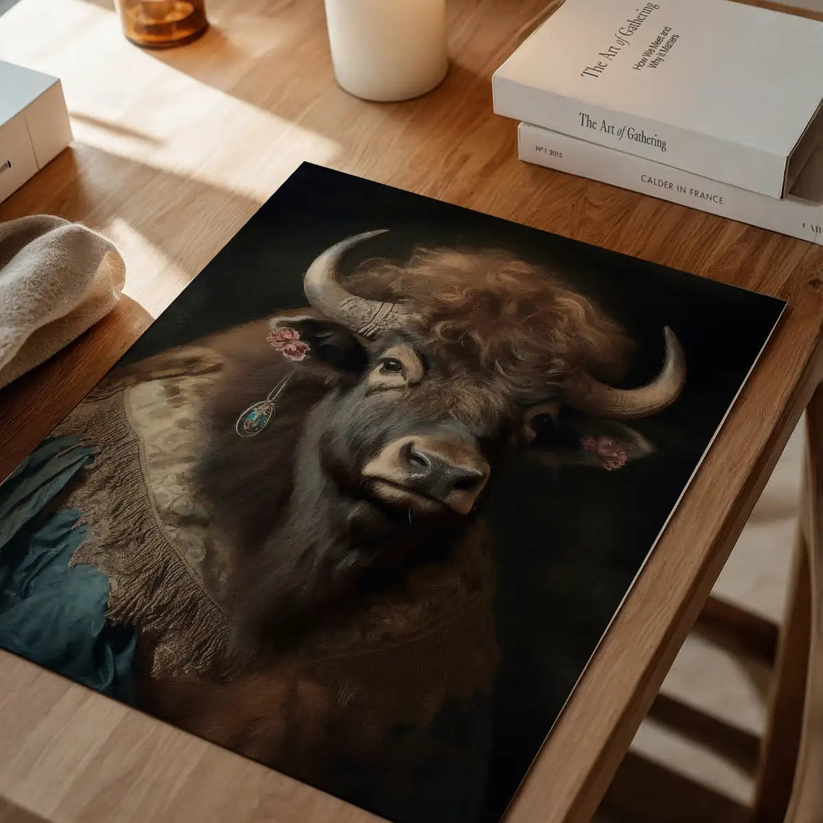 Bison Animal Portrait Print