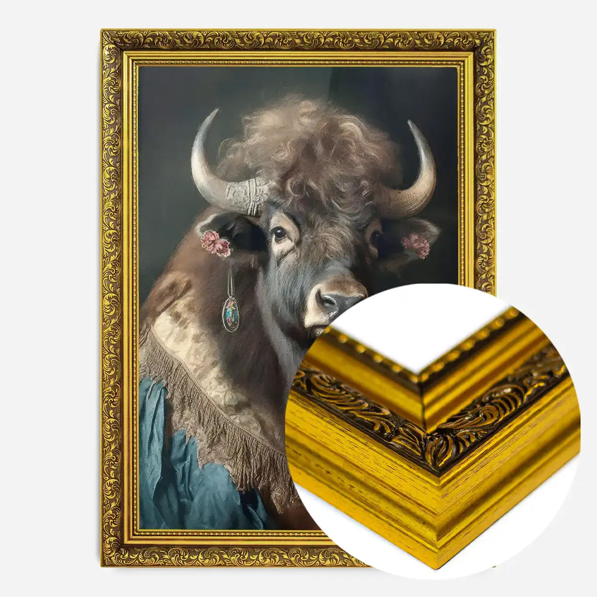 Bison Animal Portrait Print
