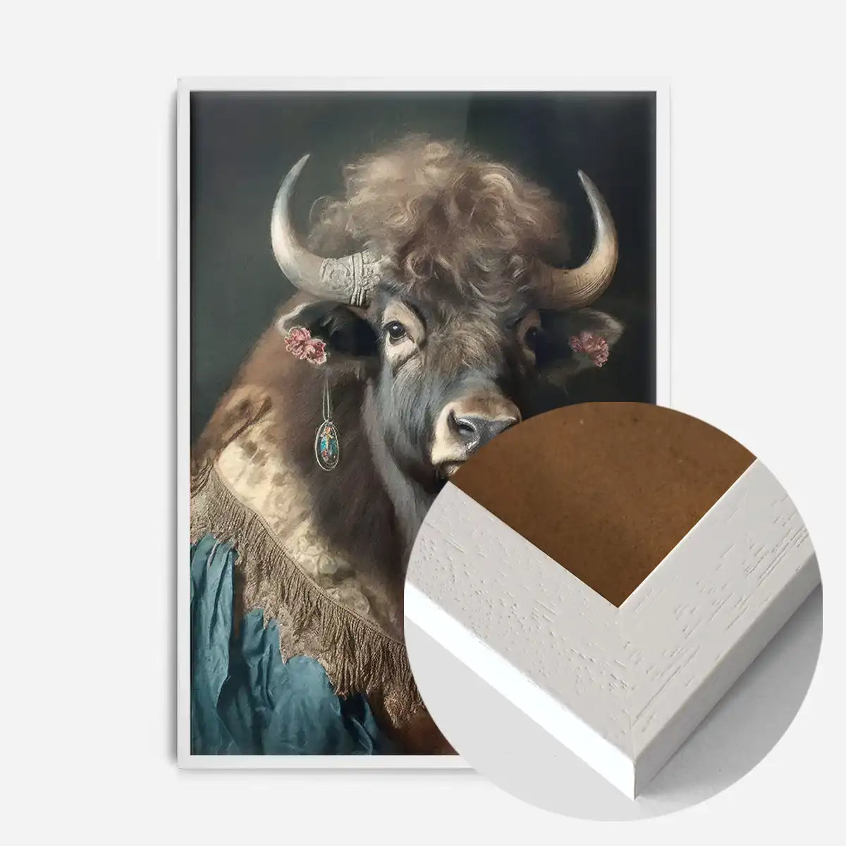 Bison Animal Portrait Print