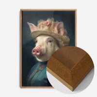 Pig Lady Animal Portrait Print