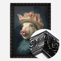 Pig Lady Animal Portrait Print