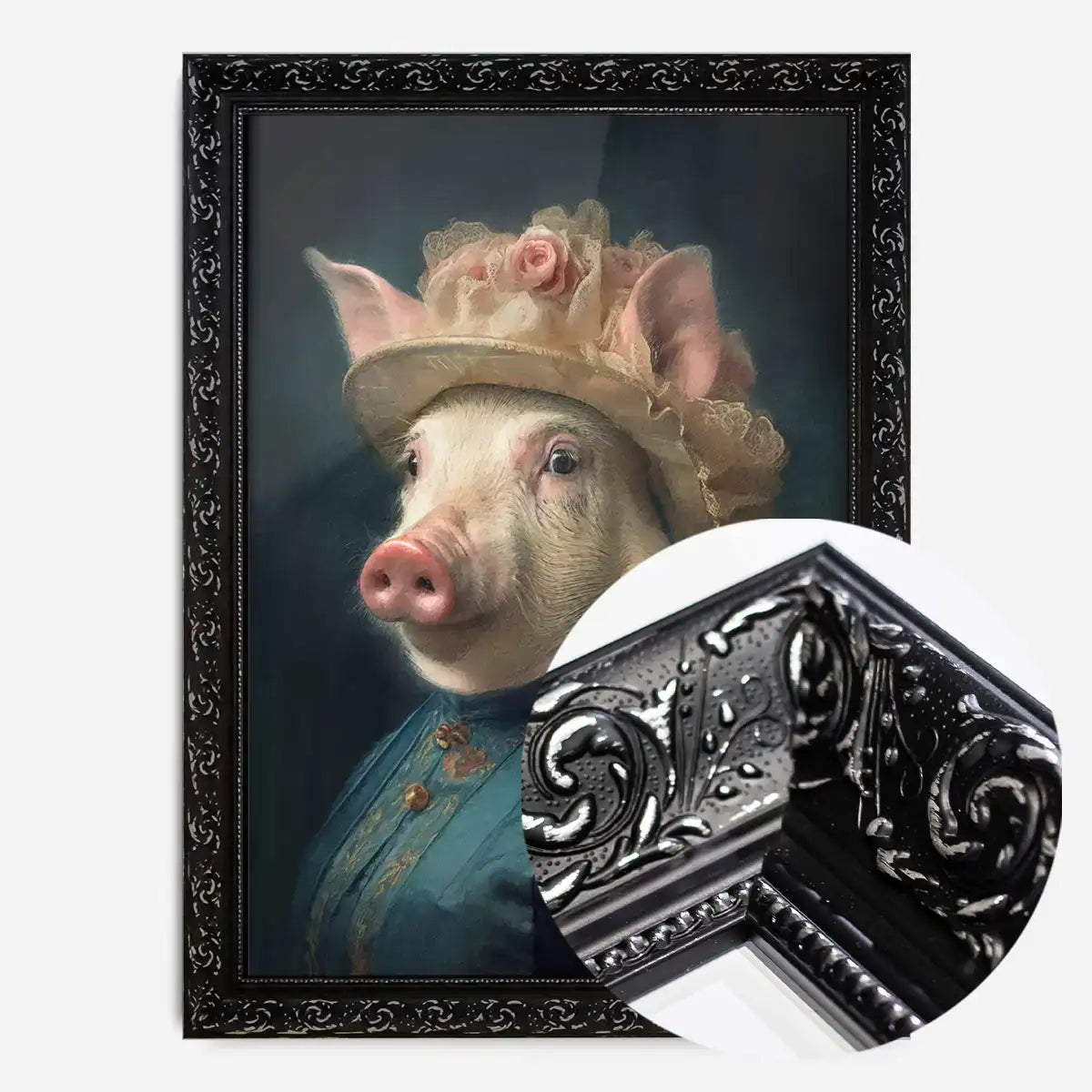 Pig Lady Animal Portrait Print