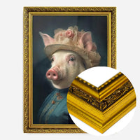 Pig Lady Animal Portrait Print