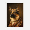 German Shepherd Alsatian Dog Portrait Print