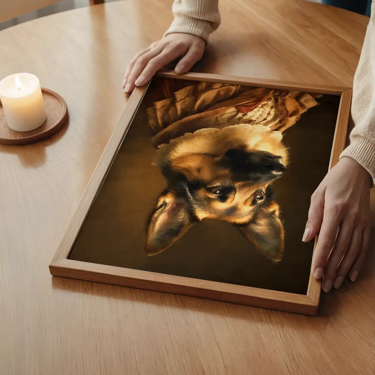 German Shepherd Alsatian Dog Portrait Print