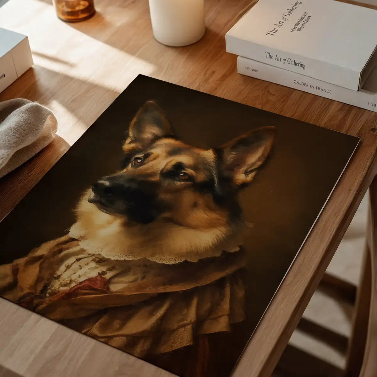 German Shepherd Alsatian Dog Portrait Print
