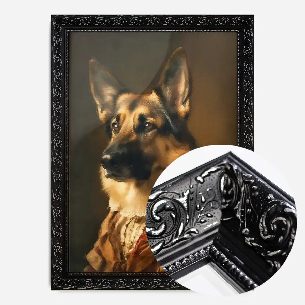 German Shepherd Alsatian Dog Portrait Print