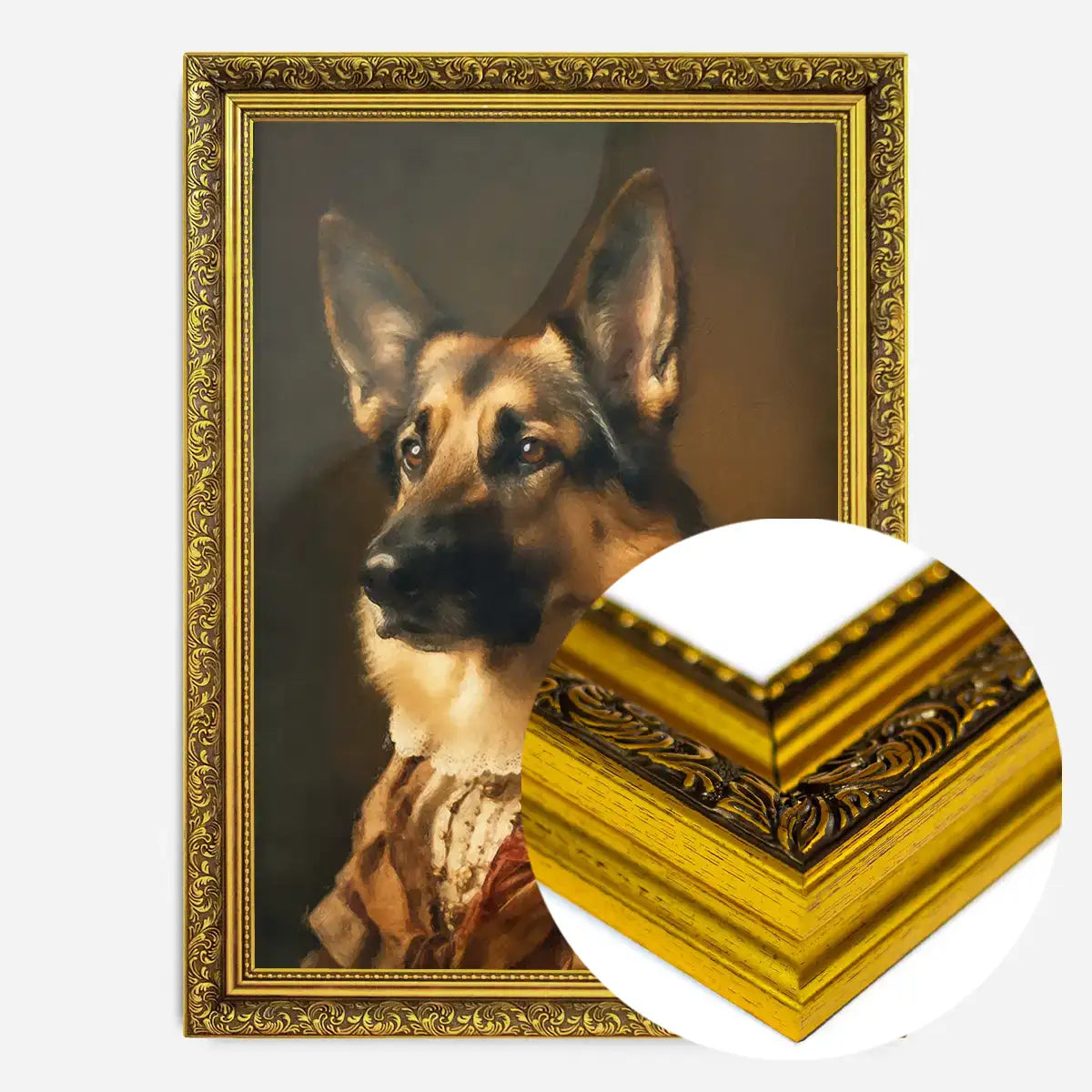 German Shepherd Alsatian Dog Portrait Print