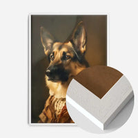 German Shepherd Alsatian Dog Portrait Print