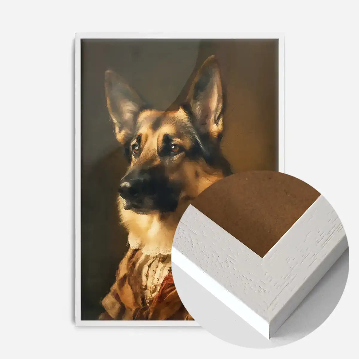 German Shepherd Alsatian Dog Portrait Print