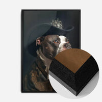 Staffordshire Bull Terrier Staffy With Hat Dog Portrait Print