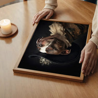 Staffordshire Bull Terrier Staffy With Hat Dog Portrait Print