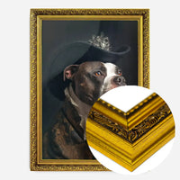 Staffordshire Bull Terrier Staffy With Hat Dog Portrait Print