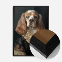 Tan & White Cocker Spaniel Dog Portrait Print