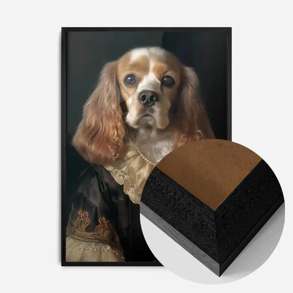 Tan & White Cocker Spaniel Dog Portrait Print
