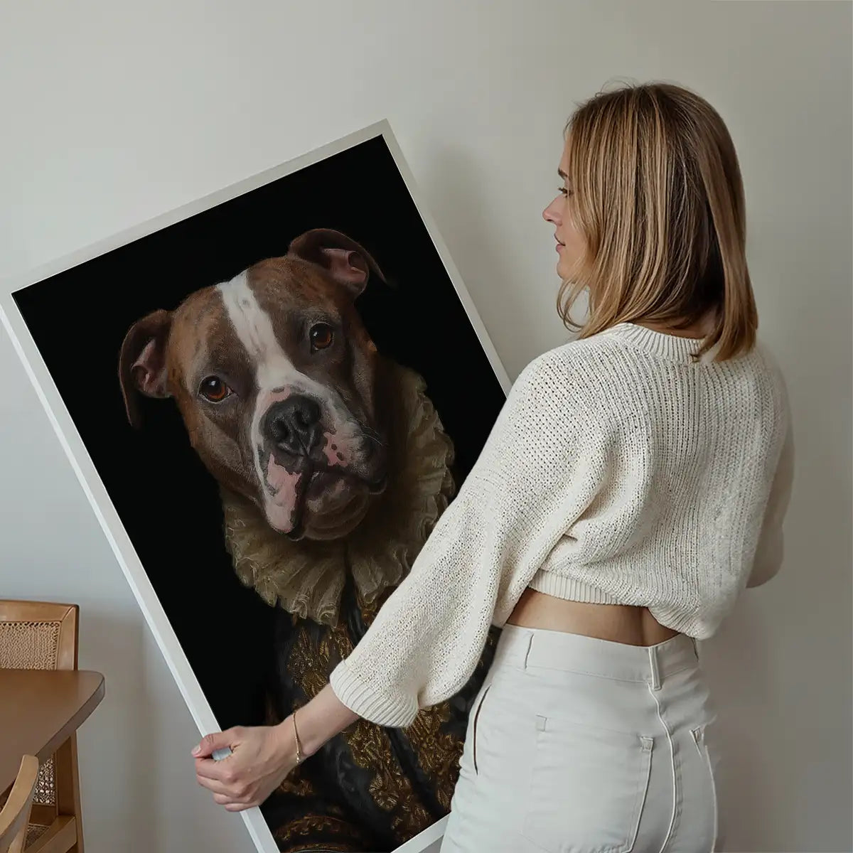 Staffordshire Bull Terrrier Staffy Dog Portrait Print