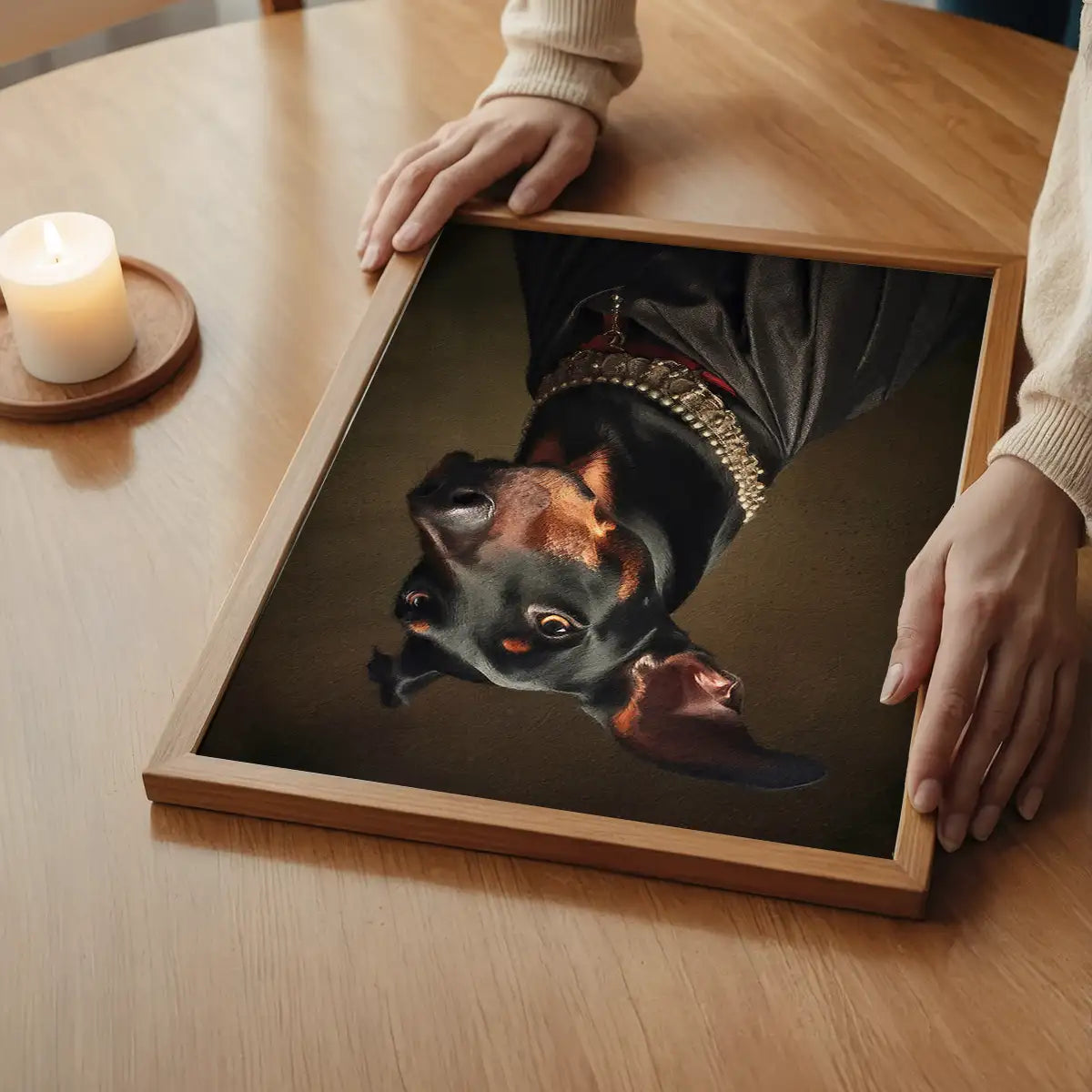 Doberman Dog Portrait Print