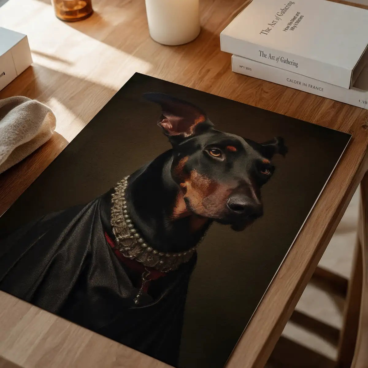 Doberman Dog Portrait Print