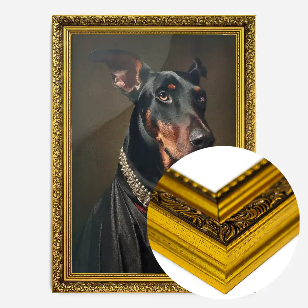 Doberman Dog Portrait Print