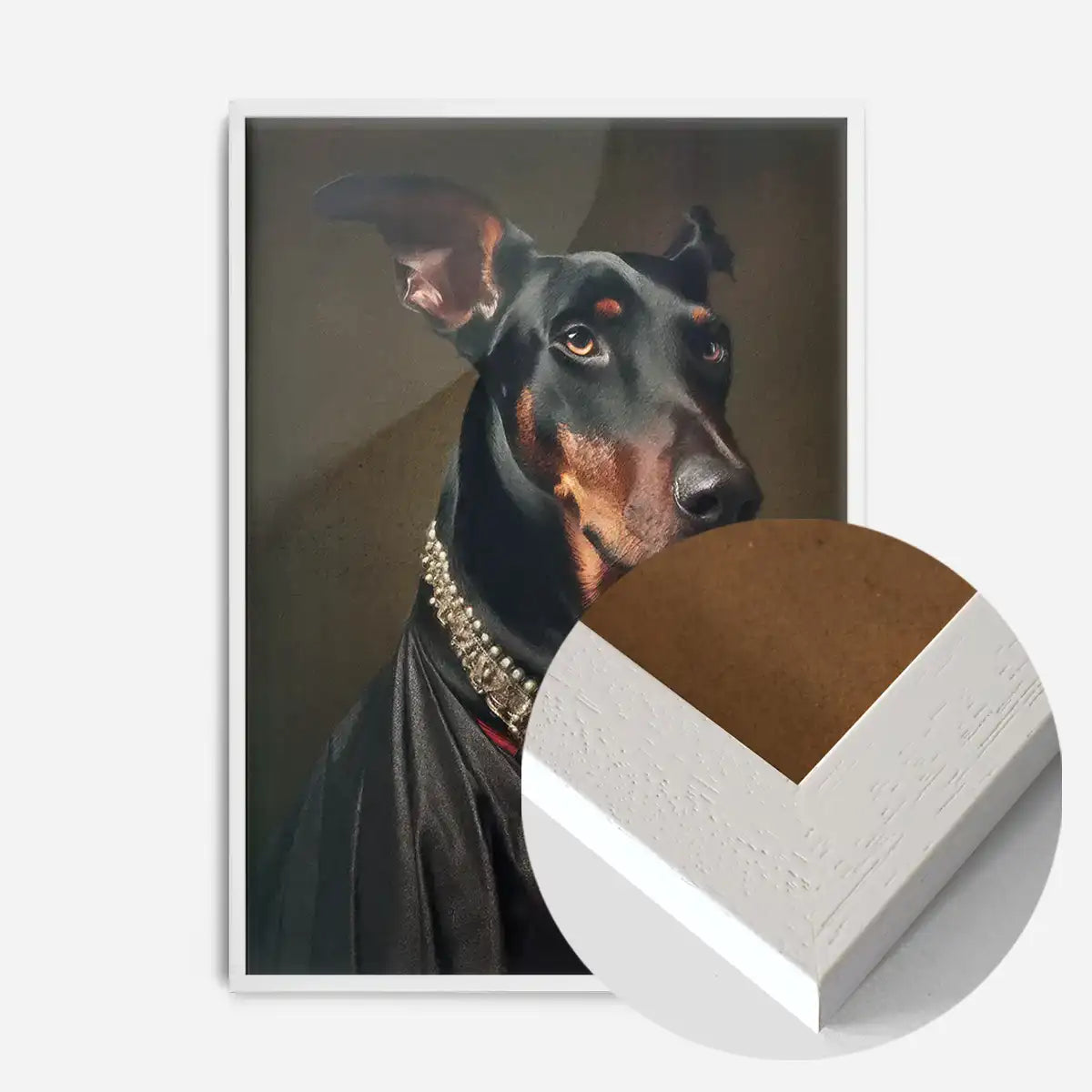Doberman Dog Portrait Print