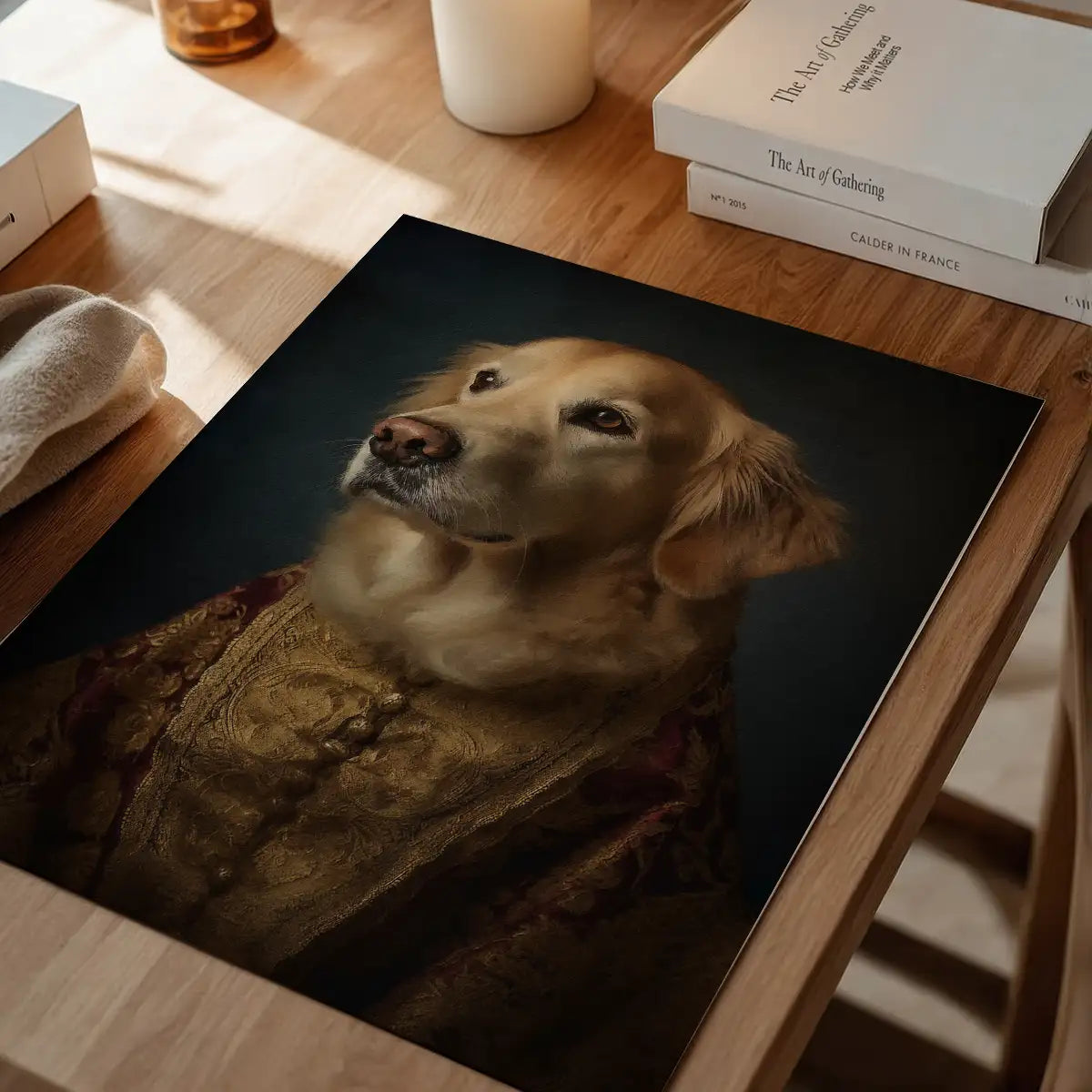 Golden Retriever Dog Portrait Print