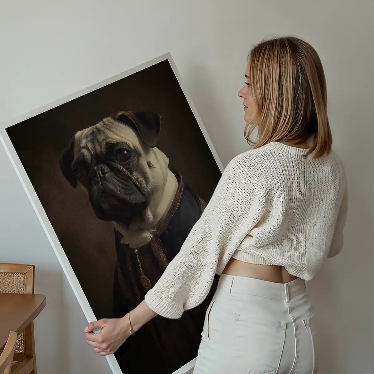 Pug Dog Portrait Print