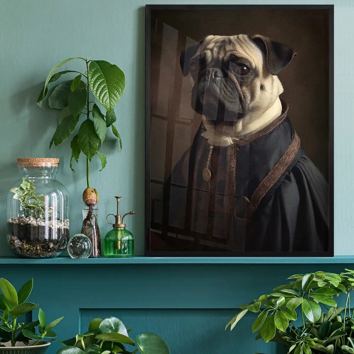 Pug Dog Portrait Print