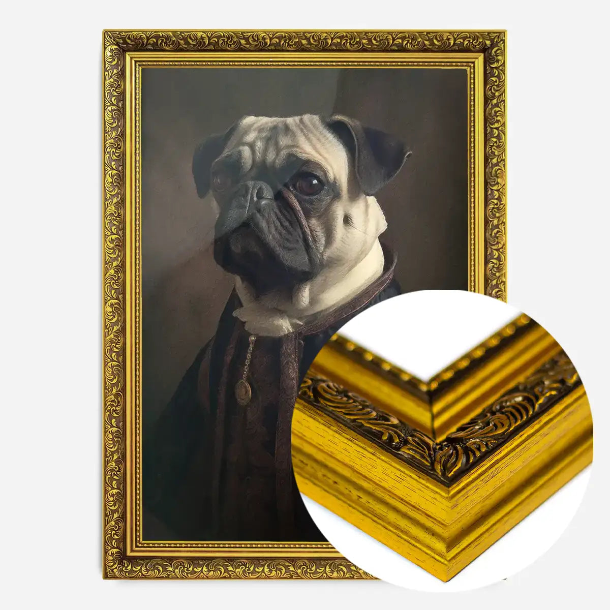 Pug Dog Portrait Print