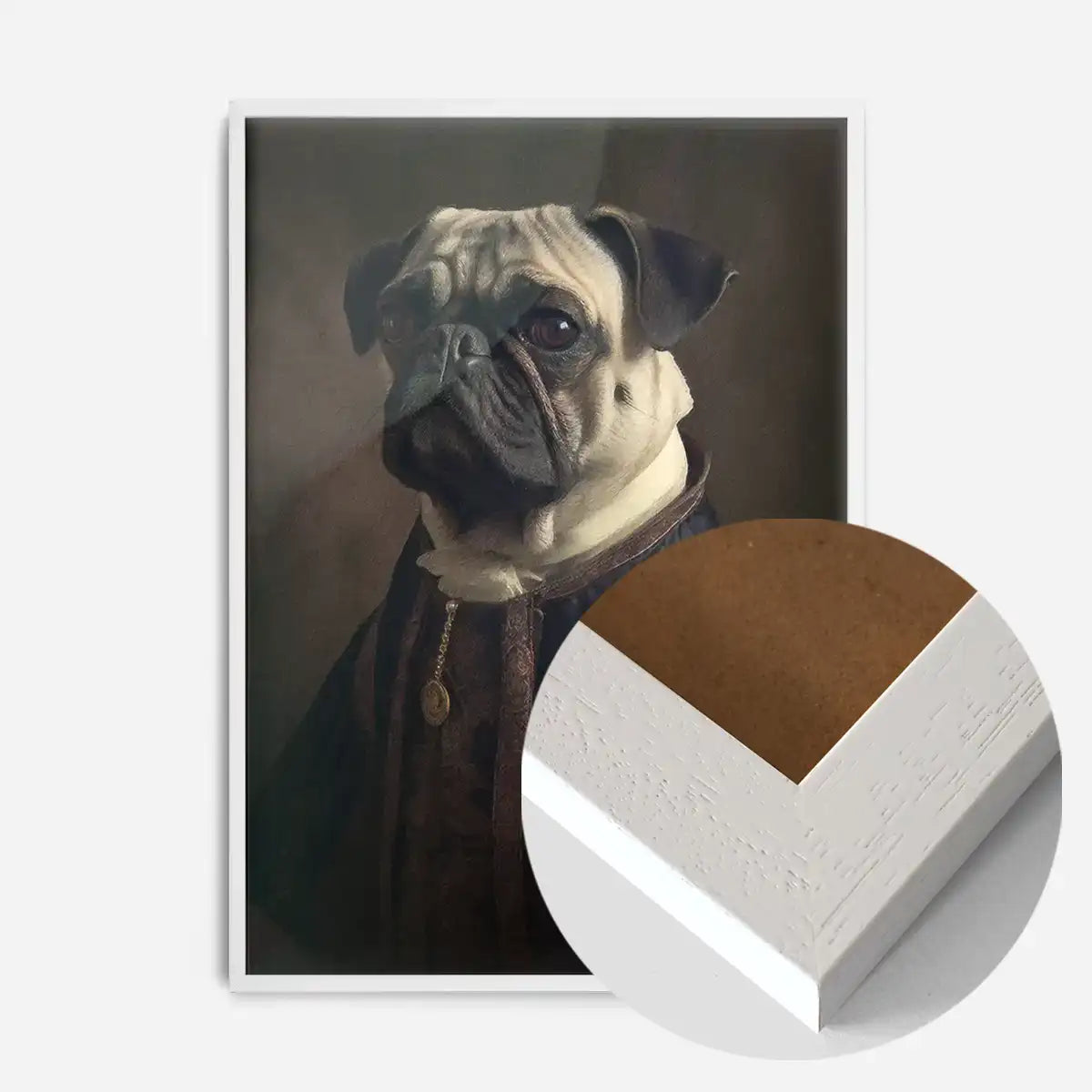 Pug Dog Portrait Print