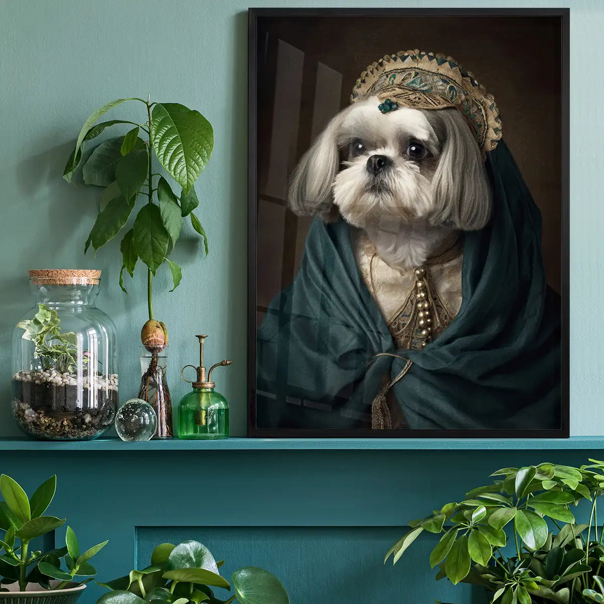 Shih Tzu Dog Portrait Print