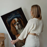 King Charles Spaniel Tan Dog Portrait Print