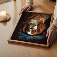 King Charles Spaniel Tan Dog Portrait Print